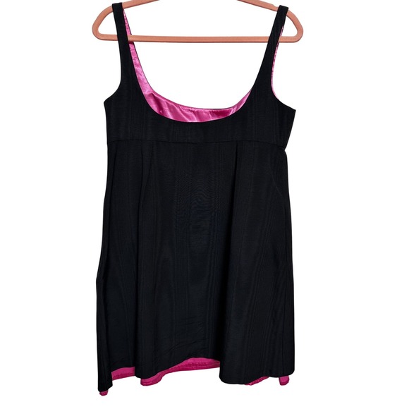 Millie Dresses & Skirts - vintage milly of new york black mini dress with pockets and pink satin lining